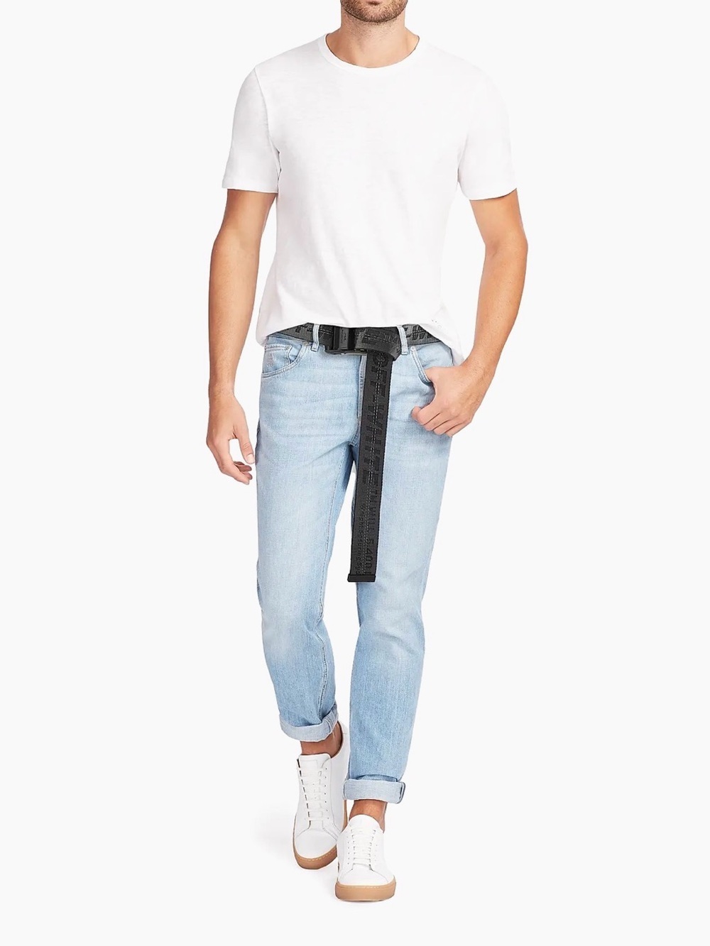 Off-White Classic Industrial Belt Black Webbing Belt with Matte Buckle